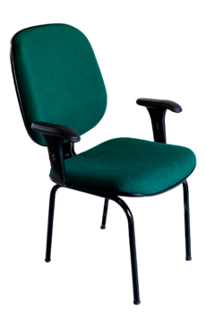 Poltrona Diretor fixa 4 pés com braços T